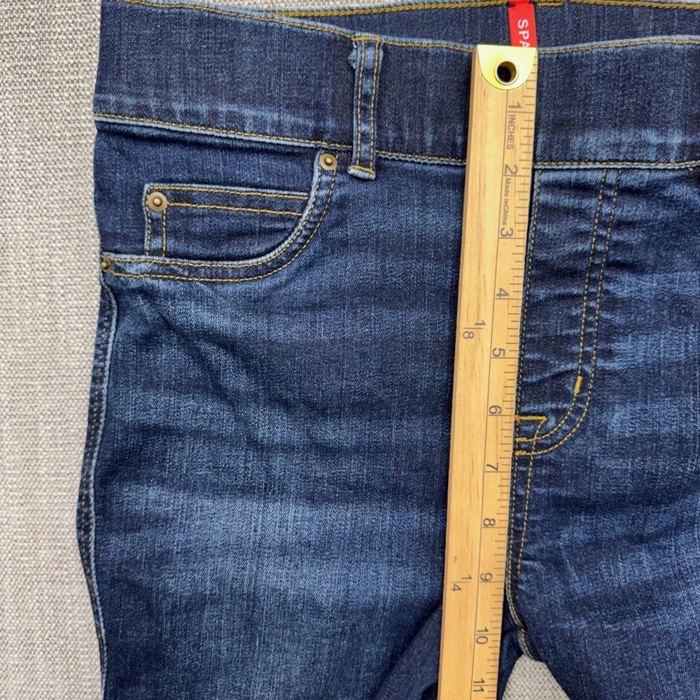 Spanx Womens M 8 10 Flare Jeans Dark Wash Pull On Tummy Control 20327Q - Picture 8 of 14